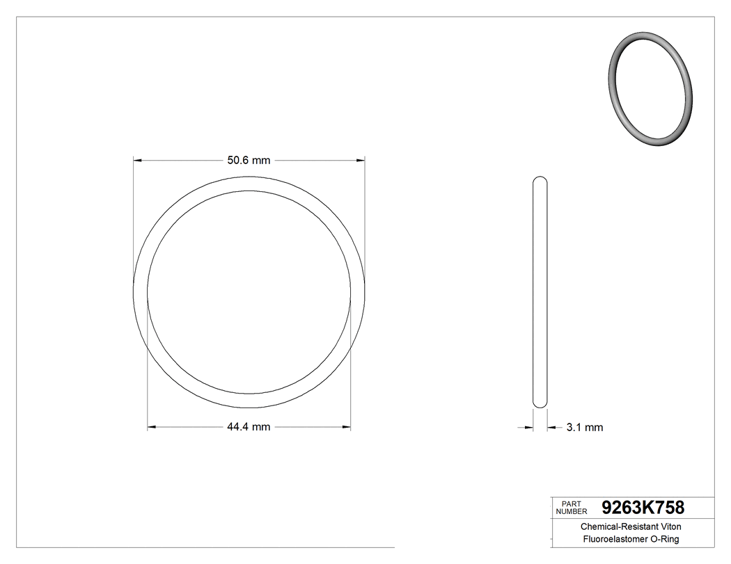 Technical drawing - 9263K758